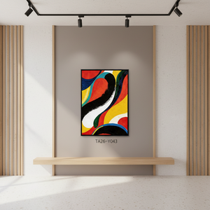 Art mural abstrait moderne sur toile, motif tourbillonnant rouge, <span class=keywords><strong>noir</strong></span> <span class=keywords><strong>et</strong></span> jaune, impression sur toile encadrée pour la décoration de la maison - Product Image 4