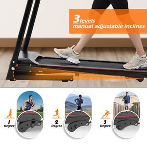 Tapis roulant pliable mobile SHULI, inclinaison de 12 degrés, marche longue portée, bande large, vitesse de 6 MPH, tapis roulant mobile Deer Run - Product Image 2