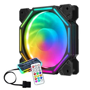 Ventilador rgb para jogos, cooler de computador rgb 6 pinos 120mm 12cm