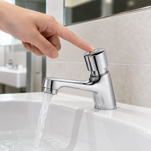 Grifo de Lavabo Moderno de Lujo en Latón - Grifo para Baño - <span class=keywords><strong>Grifos</strong></span> para Baño con Acabado Cromado, Accesorios Sanitarios Ecológicos - Product Image 2