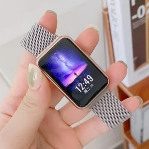 <span class=keywords><strong>Bracelet</strong></span> milanais pour <span class=keywords><strong>Huawei</strong></span> Watch FIT, boucle magnétique intelligente, en acier inoxydable, accessoires pour <span class=keywords><strong>Huawei</strong></span> Watch Fit 2 - Product Image 4