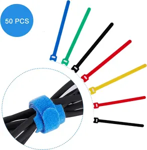 Custom Printed Velcroes Cable Ties Back To Back Fasteners Strap Double Sided Hook And Loop Strap For Cable Management