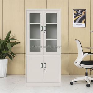 Hot <strong>Sale</strong> Modern 4-Door Metal Office Furniture <strong>Filing</strong> <strong>Cabinet</strong> Glass Door Steel Lemari Besi Archivad File Filling <strong>Cabinet</strong> - Product Image 4