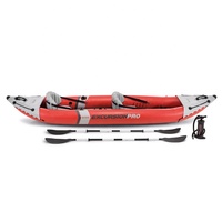 Intex 68309 Excursion Pro 2 Gonflable Bateau À Rames Ensemble Kayak Canoë Pour La Pêche
