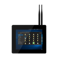 Bingkai aluminium 10 inci layar sentuh tanam PLC Panel PC Android
