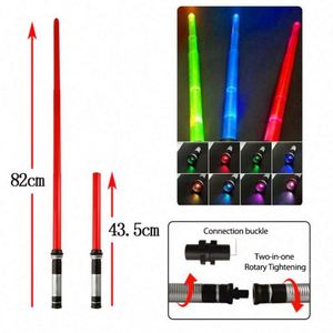 Espada Láser RGB de 7 Colores con Efectos de Sonido, Sable de Luz Telescópico de Plástico, Juguete Ecológico de Alta Calidad para Uso en Exteriores y Festivales - Product Image 2