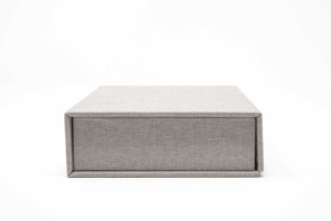 Caja Usb de lino gris claro, cajas de <span class=keywords><strong>papel</strong></span> con imán Usb para fotografía, embalaje con logotipo personalizado, caja de embalaje de regalo - Product Image 5