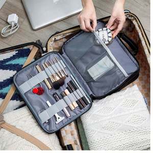 New Waterproof Large Capacity Portable Toiletry <b>Bag</b> <b>Travel</b> Hanging Double Open <b>Wash</b> Cosmetic <b>Bag</b> - Product Image 2