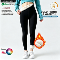 Leggings d'hiver noirs pour femmes, taille haute, coupe ajustée, doublure en peluche, extensibles, pour le froid – Grande Vente