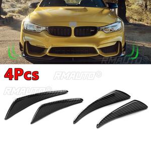 คาร์บอนไฟเบอร์แท้ 4 ชิ้น ครีบฉลามข้างสำหรับ Mercedes-Benz, BMW, Audi  สำหรับตกแต่งกันชนหน้า - Product Image 1