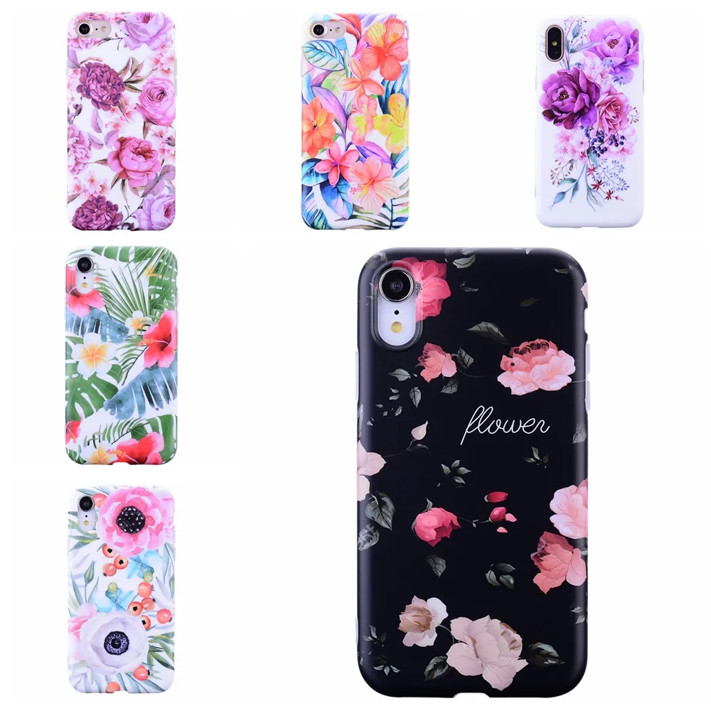 Colourful Phone Case Romantic Elegant Soft Tpu Floral Flower Phone Case For Iphone 12 Pro
