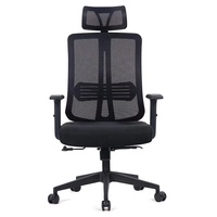 2024 Chaise de direction ergonomique tout en maille Hbada Premium Black Design moderne de haute qualité pour de longues heures de travail