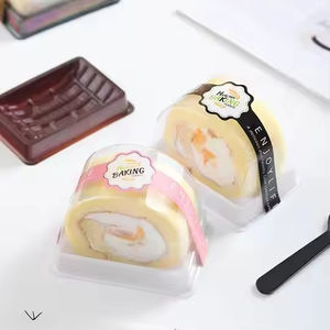 Boîte transparente en PET pour rouleau de gâteau, boîte semi-circulaire en blister pour pain, pâtisserie, sushi, sucre - Product Image 2