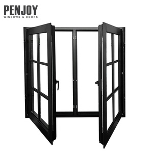 <span class=keywords><strong>Fenêtre</strong></span> à battant triple vitrage en aluminium à rupture de pont thermique avec montants, haute performance d'isolation - Product Image 2