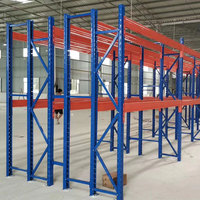Étagère de rangement robuste en métal pour garage, étagère industrielle durable à double profondeur, étagère de stockage à 4 niveaux pour entrepôt