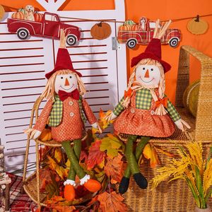 Décoration d'automne faite à la main, très prisée : Poupée en peluche Gnome Épouvantail pour la récolte, décorations de Thanksgiving, style ferme, écologique, pour la maison - Product Image 1