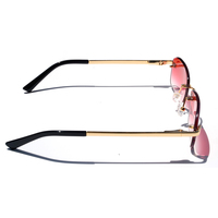 Finione couleur rouge rectangulaire rétro carré lunettes de soleil Vintage 90s logo personnalisé unisexe petit Rectangle sans monture lunettes de soleil