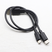 Kabel 2 In 1 Dual Usb Splitter Cord 2.0 A Male Ke Dual Micro Usb Male Cable + TYPE-C Male 0.25M 0.3M