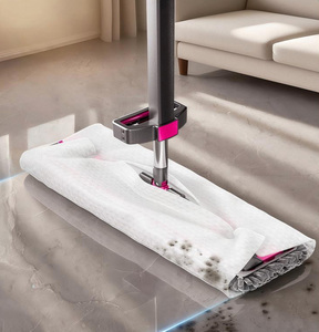 Mop Piatto in Microfibra 360 con Piastra in Alluminio, Super Mop Piatto 360 Facile da Usare, Strumento per Pulizie Domestiche Senza Mani - Product Image 4