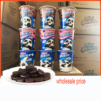 Biscuits Oreo Mini originaux 55g, saveur fraise douce, snacks exotiques asiatiques, prix de gros, emballage en boîte, biscuits