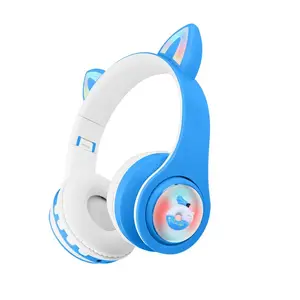 Headphones hifi चारों ओर ध्वनि वायरलेस फोन एलईडी इयरफ़ोन माइक्रोफोन headphones वायर्ड headphones के लिए खेल