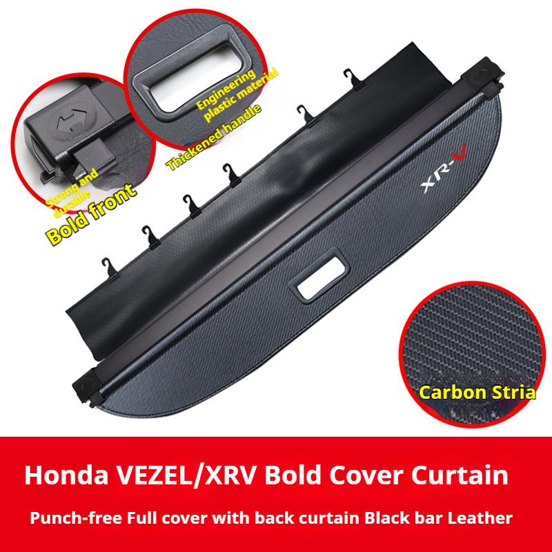 2015-2022 VEZEL/XRV: Lona negra/beige, cuero, estría de carbono