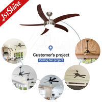 Ventilateur de plafond 1stshine moderne avec éclairage LED, contrôle intelligent national, écologique, puissant flux d'air, 6 vitesses