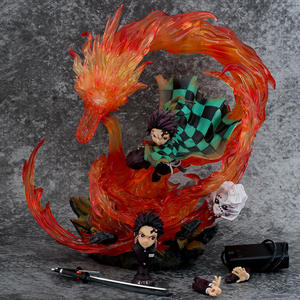 Figurine d'anime Demon <span class=keywords><strong>Slayer</strong></span> en PVC de haute qualité en gros, jouet de dessin animé, Dieu de la lumière, Kamado Tanjirou qui crache du feu, 30 cm - Product Image 4