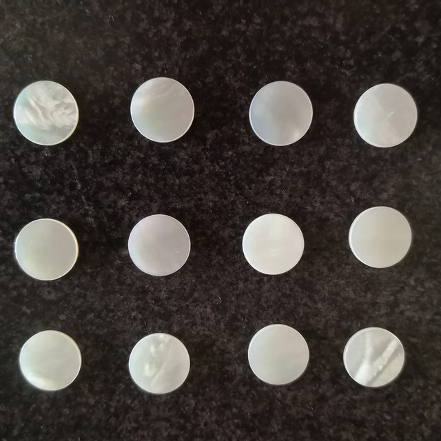 Round Cut White Mother of Pearl Shell Blank Disc Pieces for Inlay
