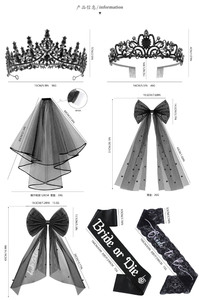 Offre Spéciale Halloween : Ensemble <span class=keywords><strong>Voile</strong></span> <span class=keywords><strong>de</strong></span> <span class=keywords><strong>Mariée</strong></span> Gothique Noir avec <span class=keywords><strong>Couronne</strong></span> <span class=keywords><strong>et</strong></span> Bretelles, Thème <span class=keywords><strong>Mariée</strong></span> Fantôme, pour Fête Unique ou Mariage LSWER130 - Product Image 6