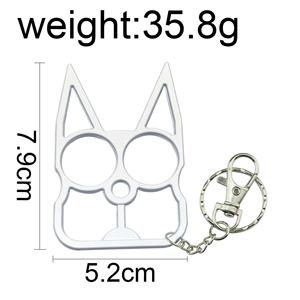 Offre Spéciale – Outil Porte-clés Multifonctionnel en Métal Personnalisé : Décapsuleur, Clé à Molette, Brise-vitre, Design Souriant Oreilles de Chat - Product Image 6