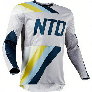 Combinaison <span class=keywords><strong>de</strong></span> moto tout-terrain respirante pour homme, manches longues, pour sports <span class=keywords><strong>de</strong></span> plein air, été, maillot <span class=keywords><strong>de</strong></span> VTT court - Product Image 2