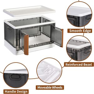 Conteneur de rangement extérieur pliable en PP de haute qualité, imperméable, robuste, écologique, boîte de rangement décorative pour vêtements à domicile, grande taille - Product Image 2