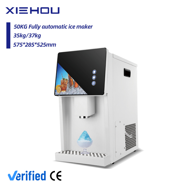 Hot Style 50KG/24h Fast Ice Making Pebble Electric Ice Machine Auto Countertop Water Dispensing Chewable Nugget Ice Maker