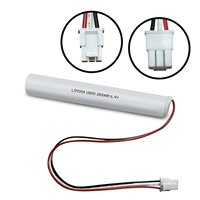 JINTION 6.4V 1800mAh LiFePO4 Baterai Pengganti Lampu Darurat untuk Baterai Stick ELP B091T dengan Adaptor 2 Kabel