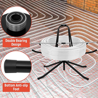 Support de tuyau pour tuyaux PEX/PE-RT enroulés - Distributeur rotatif de serpentins de chauffage au sol en acier robuste pour usage hôtelier