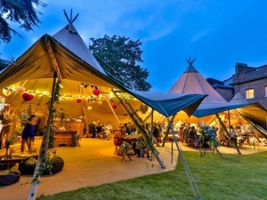 Nhà Máy Giá ngoài trời không thấm nước kim tự tháp Safari Lều sang trọng lớn bên nhà hàng glamping Tipi lều - Product Image 4