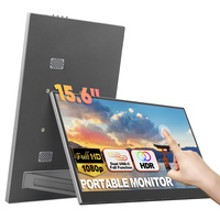 Nouvel écran tactile portable de 15,6 pouces, écran IPS FHD 1080P, support intégré, double USB-C pour ordinateur portable, smartphone, PC, usage professionnel