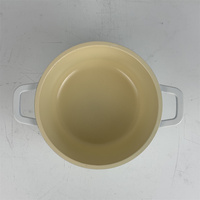 Marmite à soupe en fonte de 20 cm, revêtement multicouche, double casserole avec poignées en silicone, vente en gros directe usine pour la maison