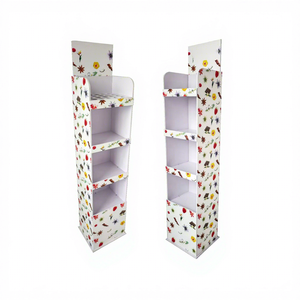 Stand Display Produk Promosi untuk Lantai, Papan Chevron yang Dapat Disesuaikan untuk Ritel Minuman, Anggur, Permen, dan Camilan - Product Image 1