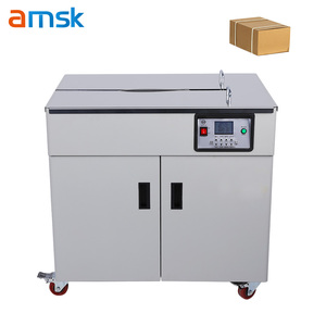 Máy đóng gói đóng đai bán tự động tốc độ cao cho hộp và thùng carton động cơ đôi với bàn làm việc cao - Product Image 2