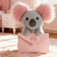 Peluche Koala Messager Style Britannique Premium, Série Amuseable, Douce, Thème Amour, Lavée, Jouet pour Filles, Boutique, Cadeau B2B