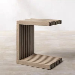 طقم أريكة خشب الساج الفاخر للحدائق والمناطق الخارجية مع وسائد مقاومة للماء بتصميم عصري بسيط - Product Image 4