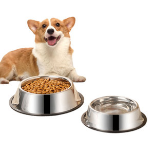 Bán Buôn Pet Trung Chuyển Không Gỉ Sinh Thái Tràn Bằng Chứng Nước Thép Không Gỉ Ăn Vật Nuôi Bát Với Non-Slip Pad - Product Image 2