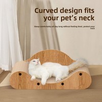 Katzenkratzbaum ohne Beschichtungen, verschleißfest, mit integriertem Katzennest, Haustier-Sofa-Chaiselongue, verdicktes Katzenkrallen-Schleifzubehör