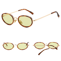 Lunettes de soleil DL en métal ovales pour hommes et femmes