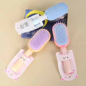 Candy Colored Cushion Hairbrush Oval Nylon Massage Brush For Kids With Scalp Massage Airbags - Product Image 2