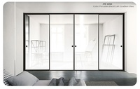 Puerta Corredera de Vidrio Tridimensional Automática Inteligente, Minimalista, con Sensor de Levitación Magnética para Sala de Estar