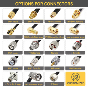 Câble coaxial Oem Rg58 50ohm Rf de haute qualité connecteur Sma mâle à Sma mâle avec gaine en PVC noir - Product Image 2
