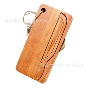 Juego de tablas de cortar de madera con cuchillo, rectangular, multifuncional, para uso en la cocina, hecho en Heze, Shandong, para cortar pan y tostadas - Product Image 4